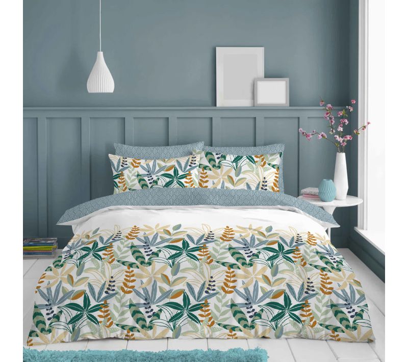 Parure De Couette "goyave" 100% Coton / 57 Fils/cm² - Blanc - 200x200 Cm