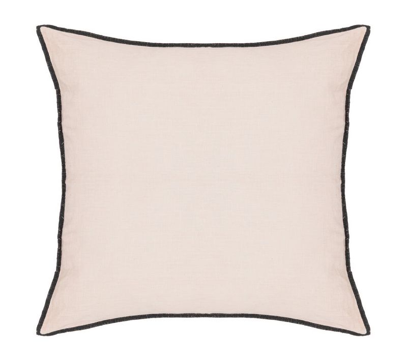 Coussin Coton Et Lin Déhoussable "linah" 45 X 45 Cm - Rose - 45x45 Cm