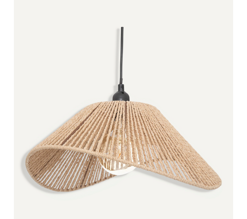 Suspension "myha" Encorde Naturel - Beige - 31x31x31 Cm