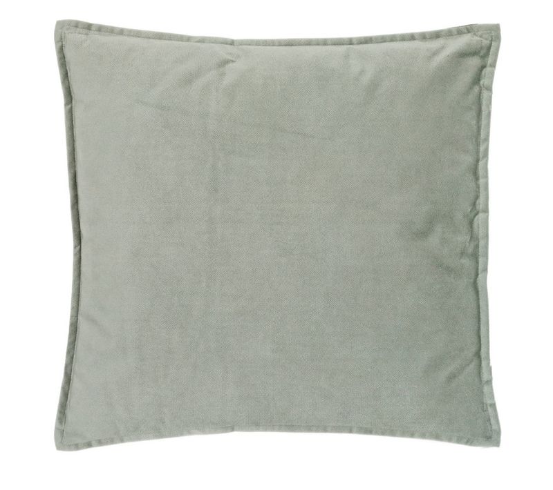 Coussin "lilou" Effet Velours 45 X 45 Cm - Bleu Clair - 45x45 Cm