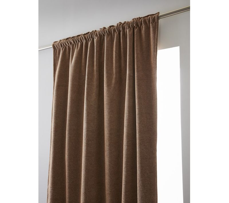 Rideau Occultant Phonique Et Thermique Doublé Polaire 100% Opaque - Marron - 140x260 Cm