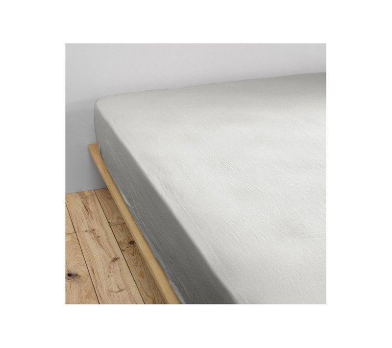 Drap Housse "gaïa" "gaze De Coton" - Blanc - 200x200 Cm