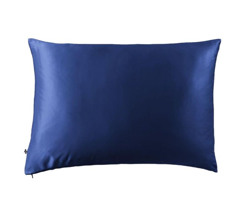 Taie D'oreiller "soanne" Soie De Mûrier - Bleu Nuit - 50x70 Cm