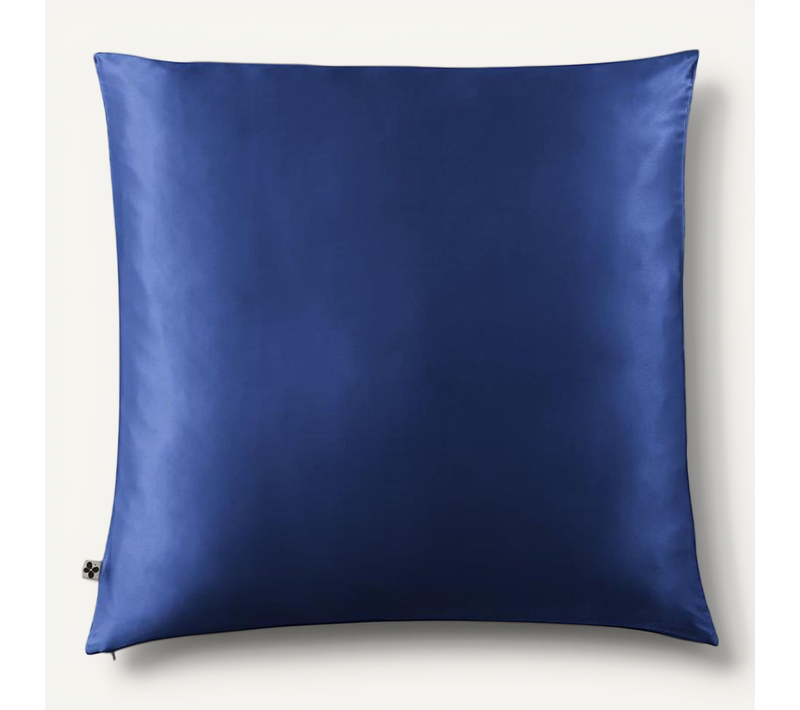 Taie D'oreiller "soanne" Soie De Mûrier - Bleu Nuit - 63x63 Cm