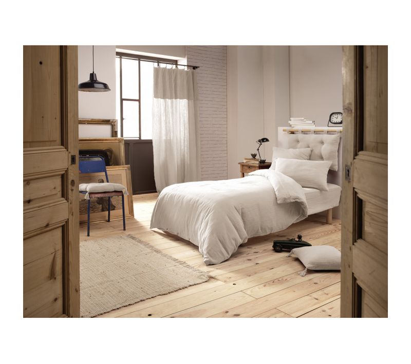 Housse De Couette "gaïa" "gaze De Coton" - Taupe - 160x210 Cm