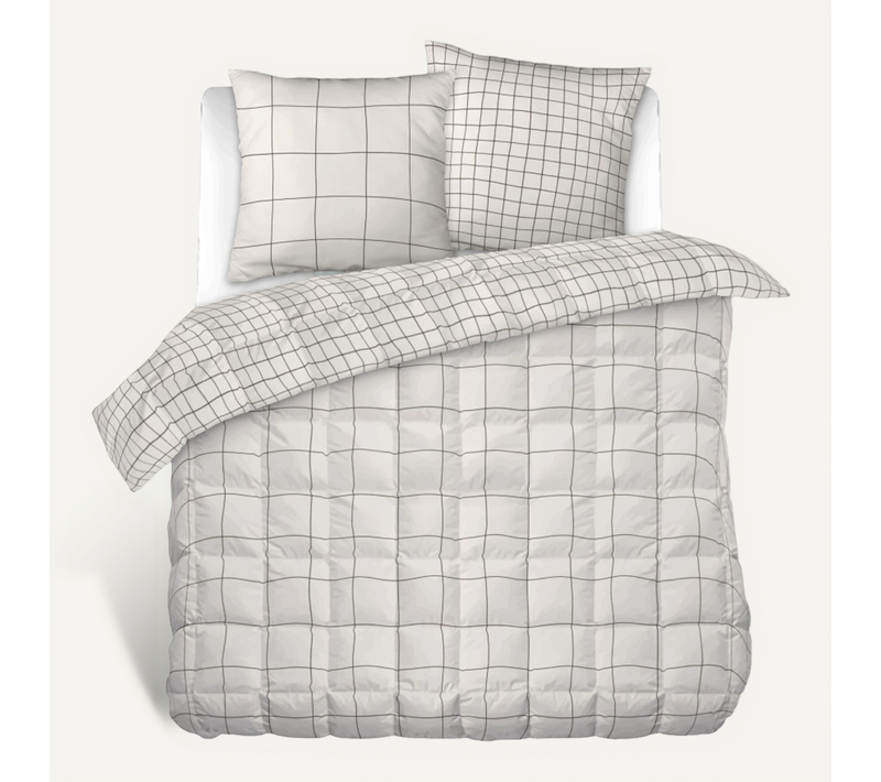 Couette "carrie Pampa" Réversible 100% Coton / 57 Fils/cm² - Taupe - 200x200 Cm