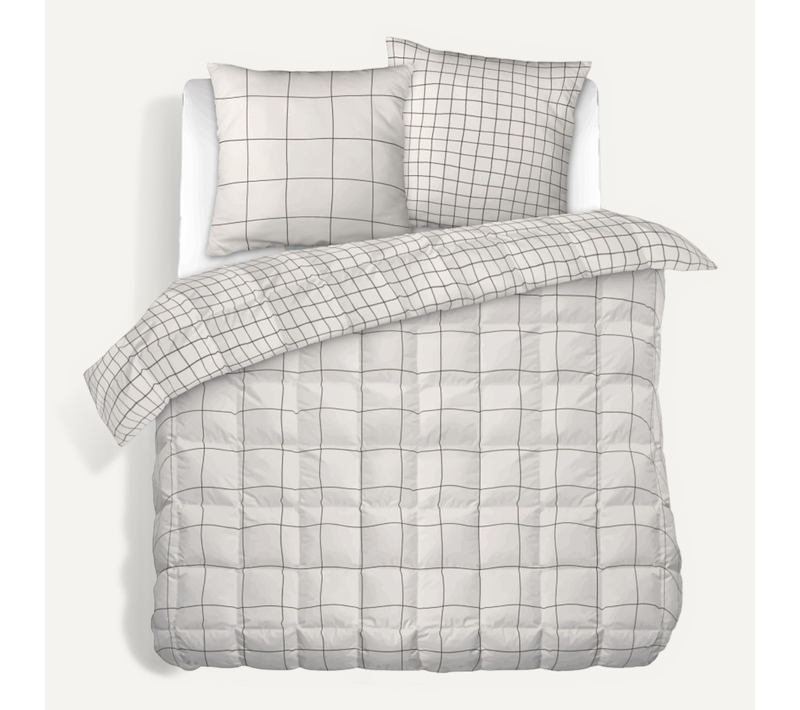 Couette "carrie Pampa" Réversible 100% Coton / 57 Fils/cm² - Taupe - 240x260 Cm