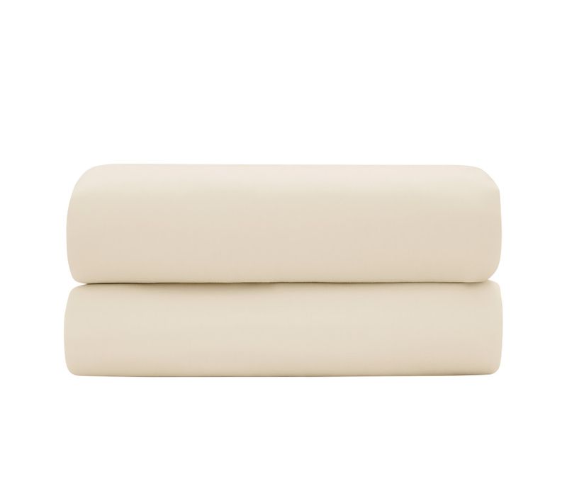 Drap Housse "prestige" 100% Satin De Coton Peigné 120 Fils /cm² - Crème - Cm