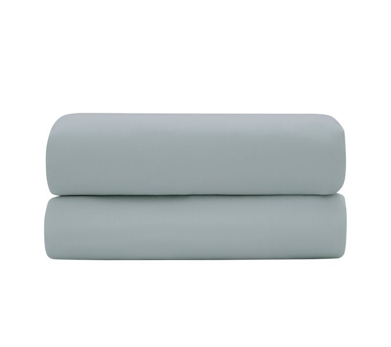 Drap Housse "prestige" 100% Satin De Coton Peigné 120 Fils /cm² - Bleu Clair - Cm