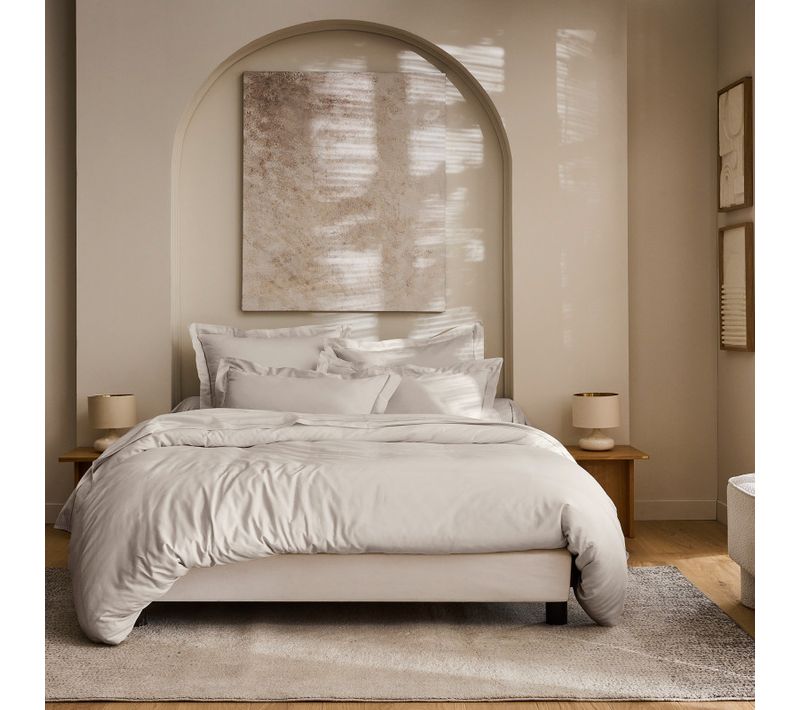 Housse De Couette "prestige" 100% Satin De Coton Peigné 120 Fils /cm² - Beige - Cm