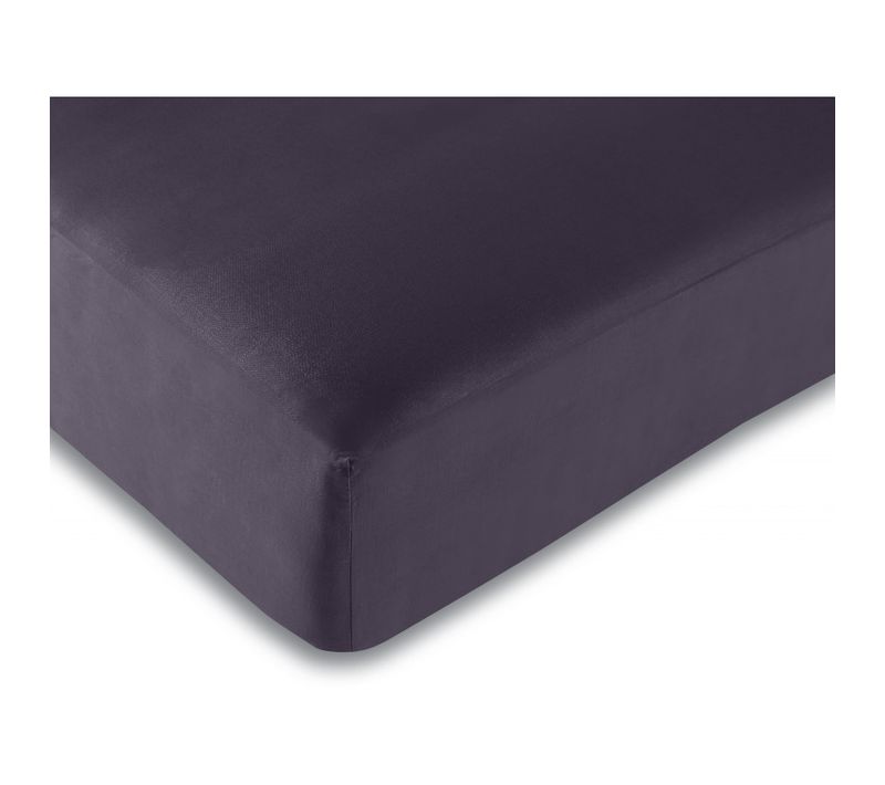 2 Draps Housse Prune 90 X 190 Cm - Violet - 90x190 Cm
