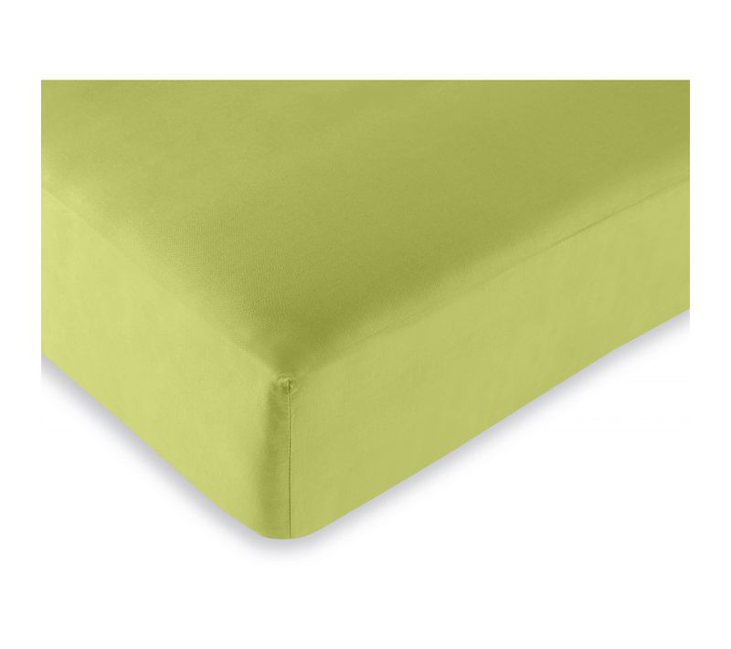 2 Draps Housse Anis 160 X 200 Cm - Vert - 160x200 Cm
