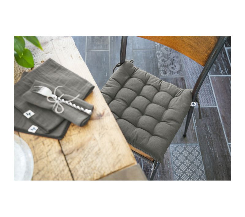 Assise Matelassée Outdoor Déperlant - Anti-uv "kala" En Coton 38 X 38 Cm