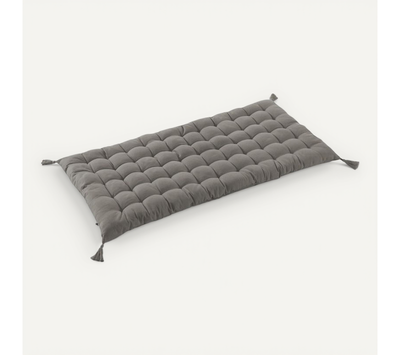 Matelas De Sol Avec Pompons Déperlant - Anti-uv Outdoor Kala En Coton 60 X 120 Cm