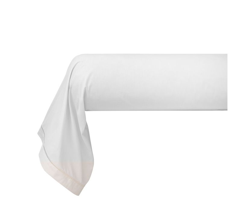 Taie De Traversin Percale De Coton Peigné "julian" - Blanc - Cm