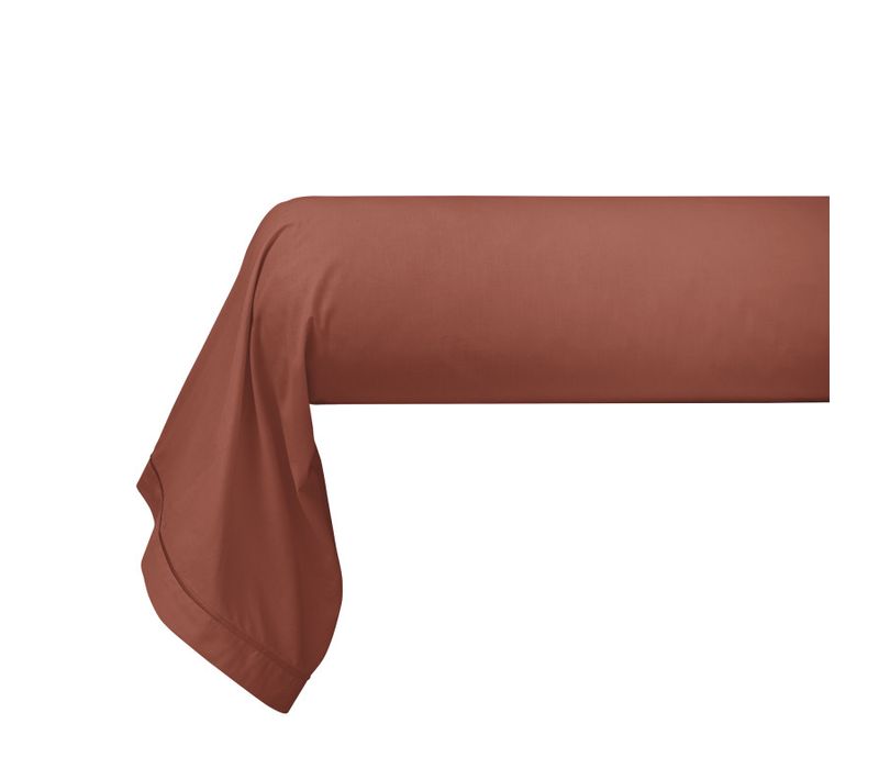 Taie De Traversin Percale De Coton Peigné "julian" - Terracotta - Cm