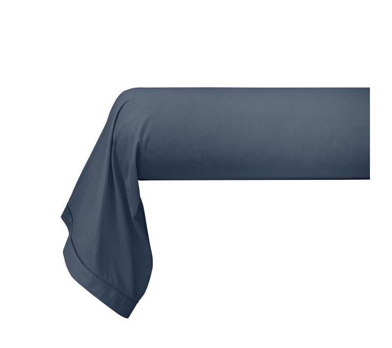 Taie De Traversin Percale De Coton Peigné "julian" - Bleu - Cm