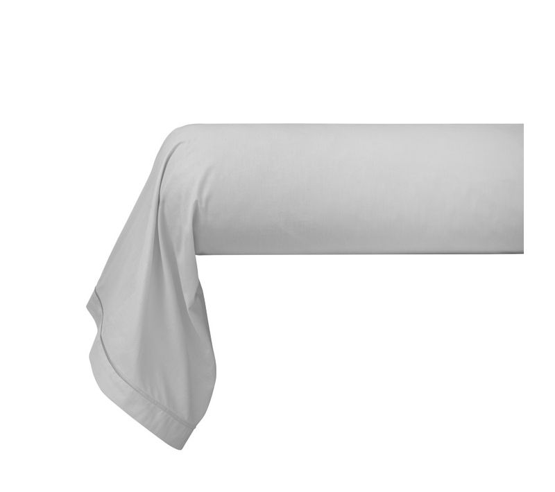 Taie De Traversin Percale De Coton Peigné "julian" - Gris Clair - Cm