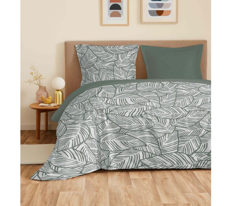 Parure De Draps 4 Pièces "vanessa" Pour Lit 140 X 190 Cm Fira Romarin