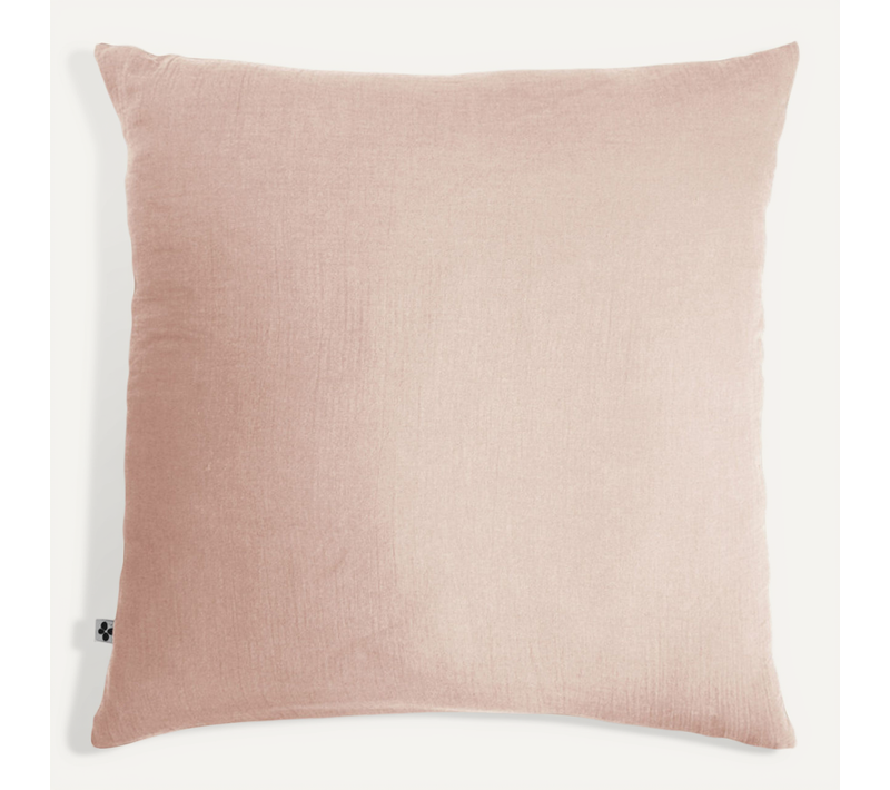 Taie D'oreiller Déco "gaïa" "gaze De Coton" - Mauve - 80x80 Cm