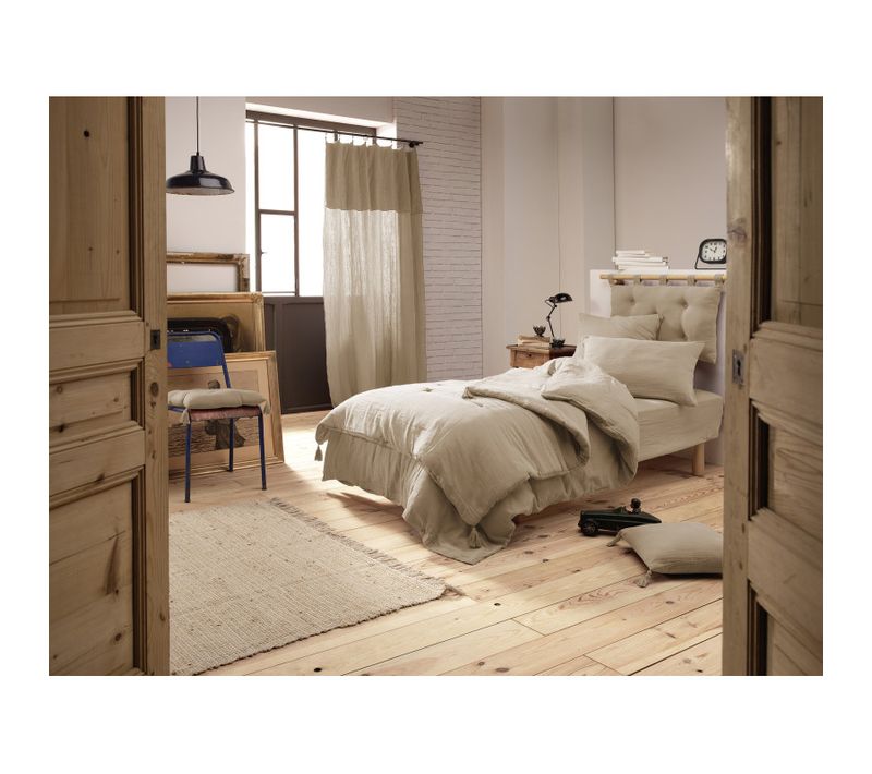 Housse De Couette "gaïa" "gaze De Coton" - Beige - 140x200 Cm