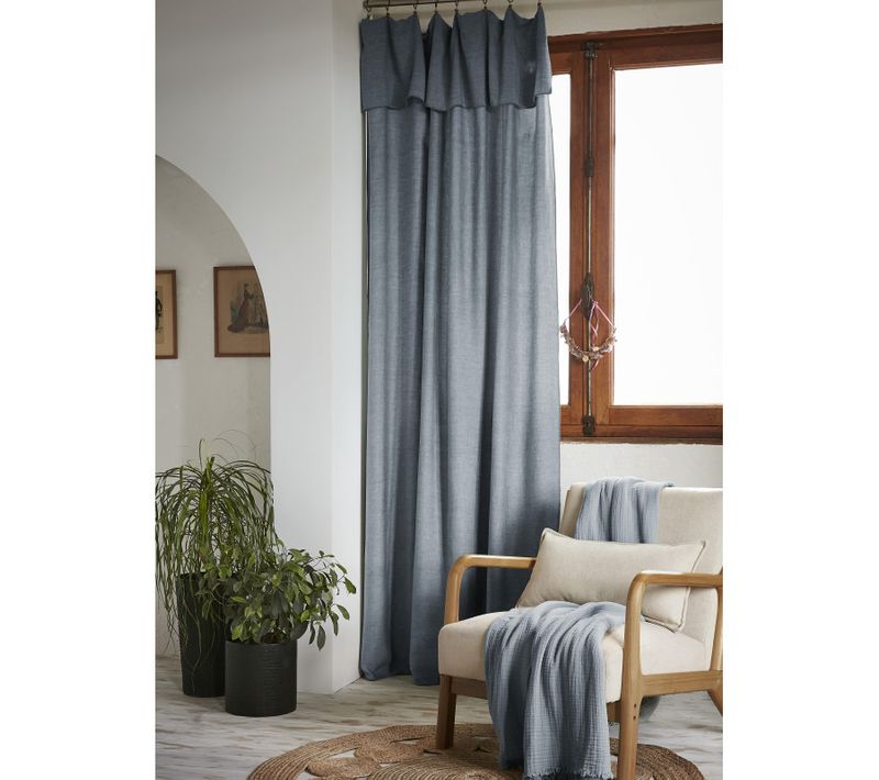 Rideau Ajustable + 8 Anneaux Pince 140 X 270 Cm "lysandre" Lyocel