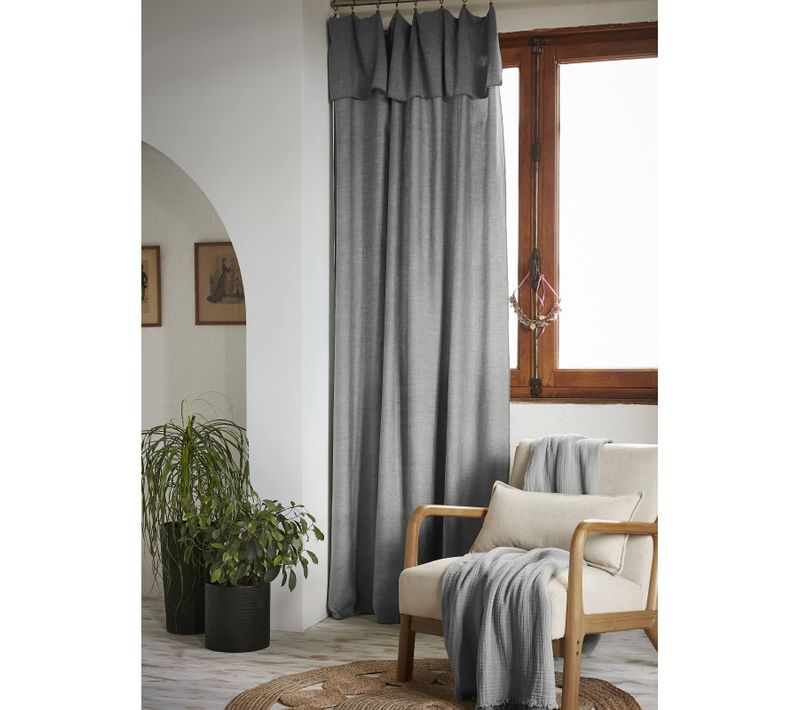 Rideau Ajustable + 8 Anneaux Pince 140 X 270 Cm "lysandre" Lyocel