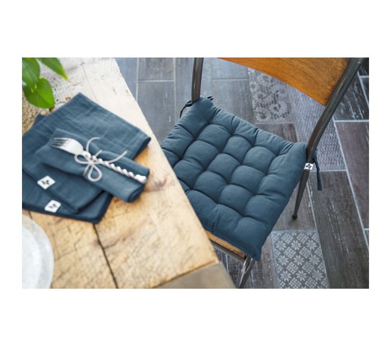 Assise Matelassée Outdoor Déperlant - Anti-uv "kala" En Coton 38 X 38 Cm