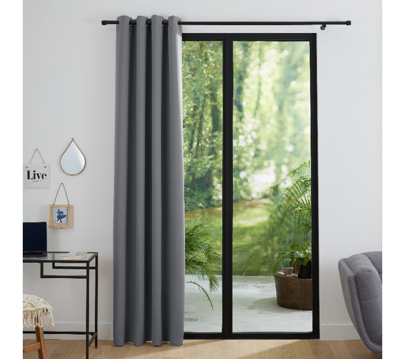 Rideau Occultant 140 X 260 Cm "night" - Gris - 140x260 Cm