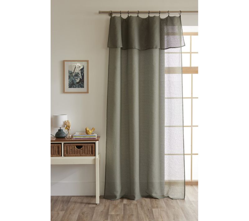 Voilage Ajustable + 8 Anneaux Pince 140 X 270 Cm Effet Bouclette "elda"