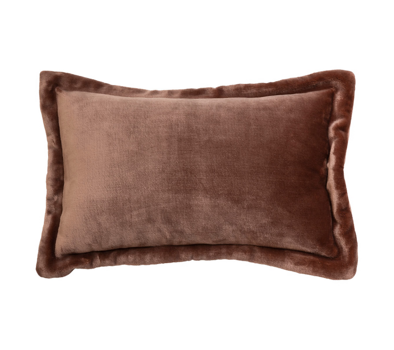 Coussin "cuddly" 38 X 58 Cm Et 53 X 53 Cm Flanelle 550 G - Marron - 38x58 Cm