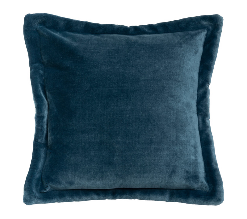 Coussin "cuddly" 38 X 58 Cm Et 53 X 53 Cm Flanelle 550 G - Bleu Paon - 53x53 Cm