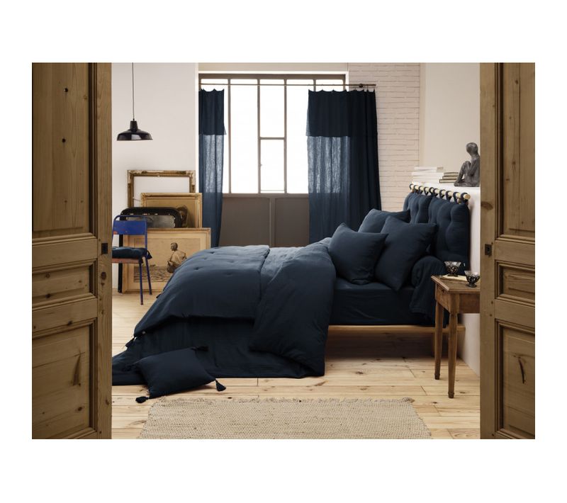 Housse De Couette "gaïa"gaze De Coton- Gaia Minuit 280 X 240 Cm