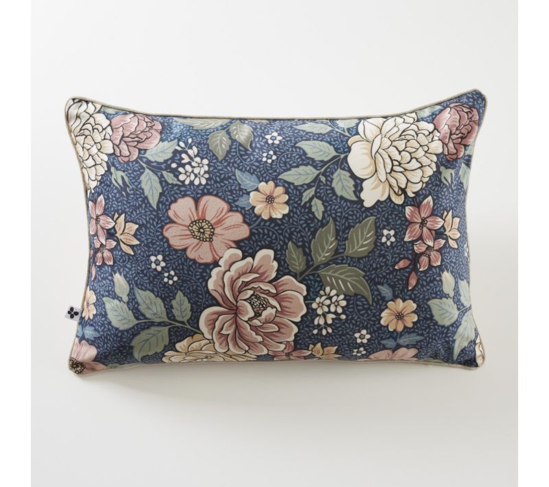 Coussin Déhoussable 40 X 60 Cm "augustine" Velours Imprimé - Multicolor - 40x60 Cm