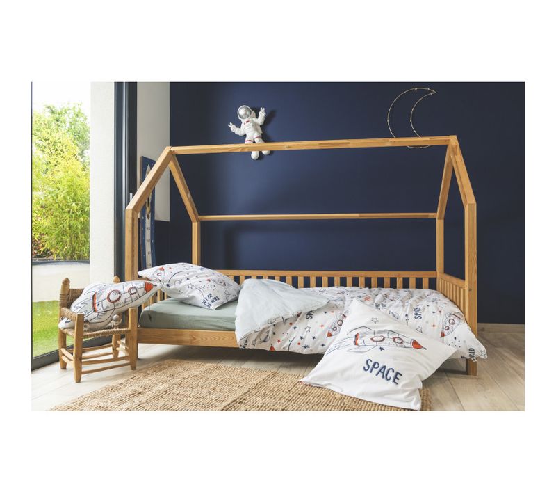 Parure De Couette "barbotine/california//galaxie/lola" Réversible - Blanc - 240x220 Cm