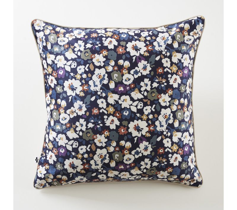 Coussin Déhoussable 50 X 50 Cm "coline" Velours Imprimé - Multicolor - 50x50 Cm