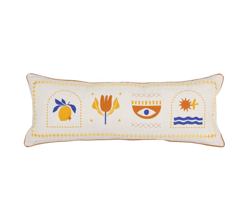 Coussin "libertad" 30 X 80 Cm Blanc