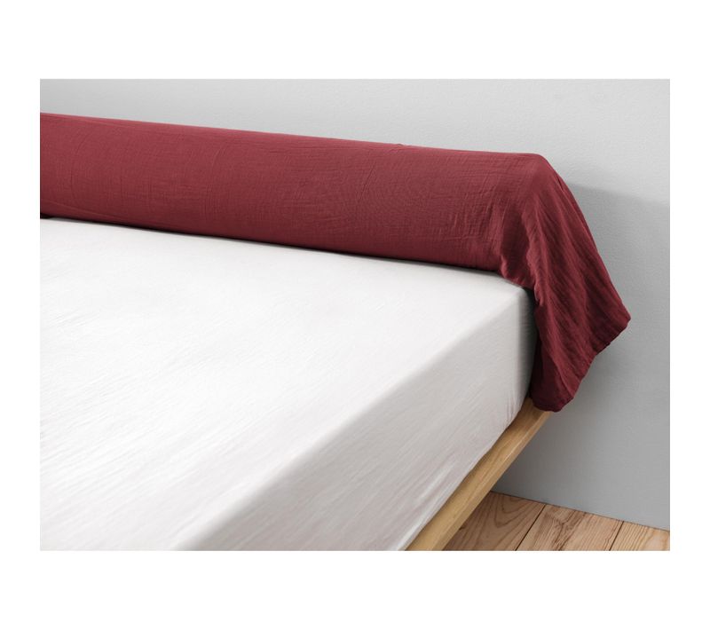 Taie De Traversin Gaze De Coton Gaïa – 85 X 185 Cm - Bordeaux