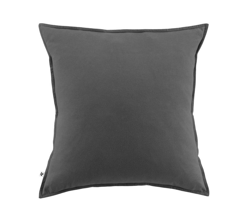 Taie D’oreiller 63 X 63 Cm – Flanelle Chaude – Collection Candice – Coloris Anthracite