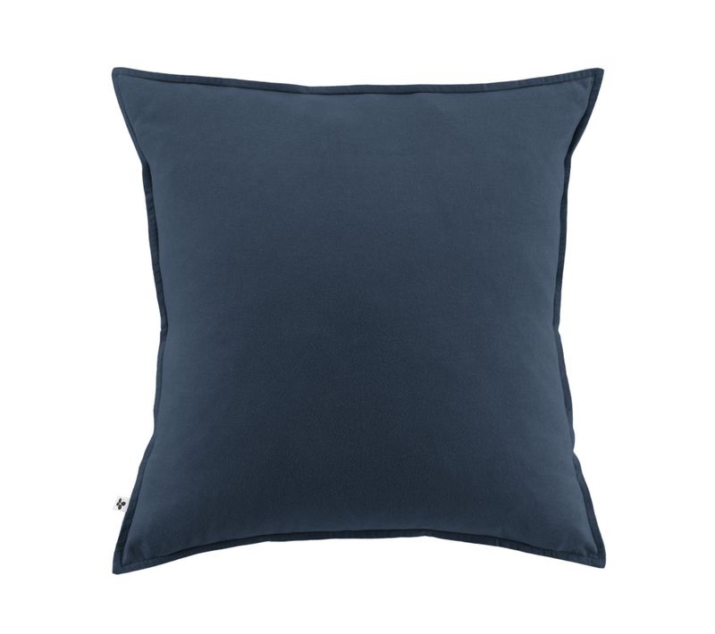 Taie D’oreiller 63 X 63 Cm – Flanelle Chaude – Collection Candice – Coloris Bleu Foncé