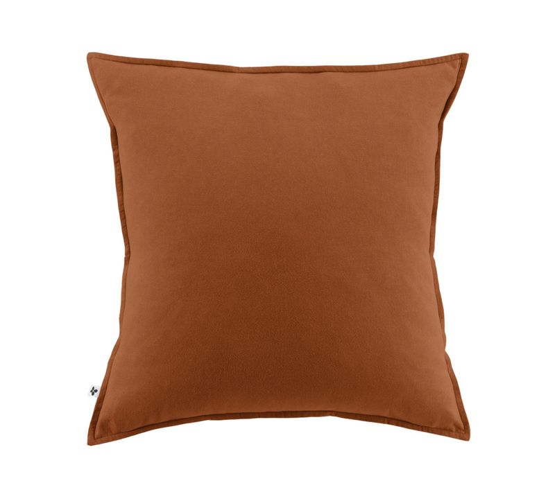 Taie D’oreiller 63 X 63 Cm – Flanelle Chaude – Collection Candice – Coloris Tomette