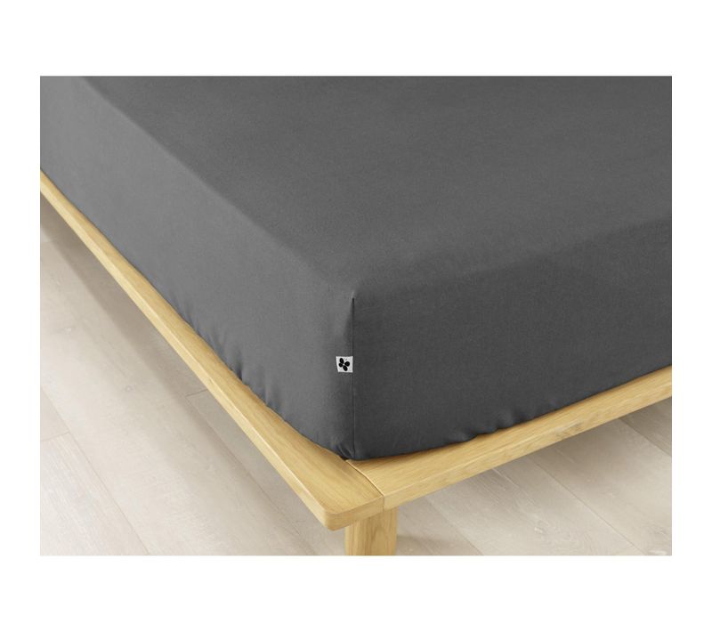 Drap-housse 2 Personnes 160 X 200 Cm – Flanelle Chaude – Bonnet 30 Cm – Candice Anthracite