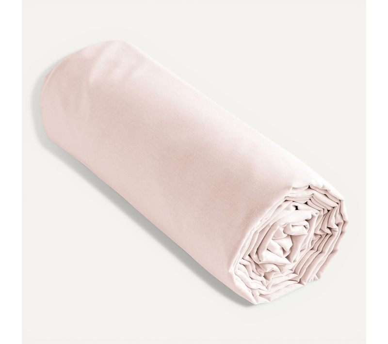 Drap Housse King Size 200 X 200 Cm Bonnet 30 Cm Ambre Rose Clair