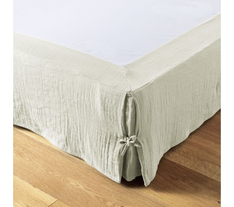 Cache-sommier 140 X 190 Cm – Double Gaze De Coton 125 G/m² – Gaïa Vert D’eau