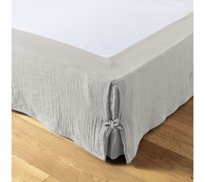 Cache-sommier 180 X 200 Cm – Double Gaze De Coton 125 G/m² – Gaïa Nuage