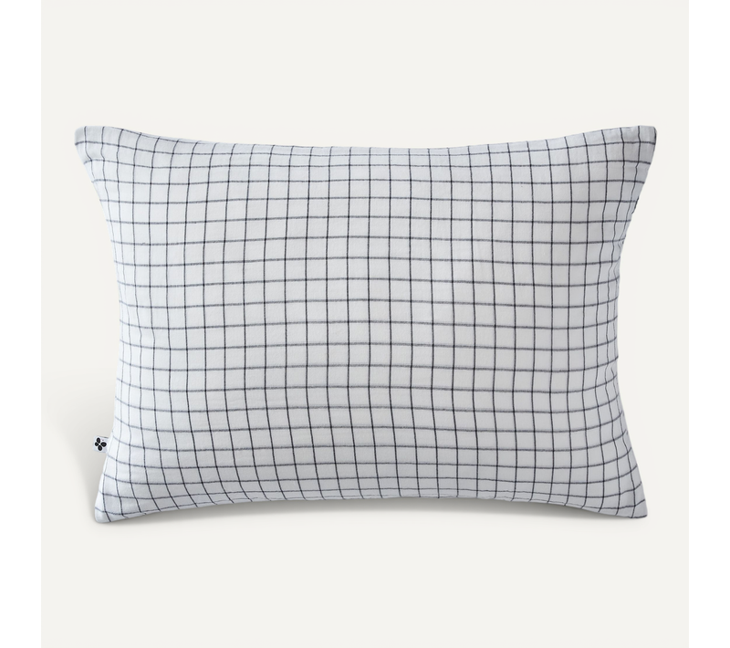 Taie D’oreiller 50 X 70 Cm – Gaze De Coton Tissée – Gaïa Mix – Blanc