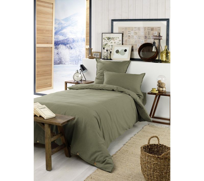 Housse De Couette Chaude 140 X 200 Cm – Flanelle 100 % Coton – Candice Romarin
