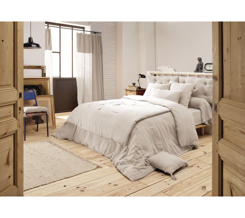 Housse De Couette 240 X 220 Cm – Double Gaze De Coton Luxe - Pampa