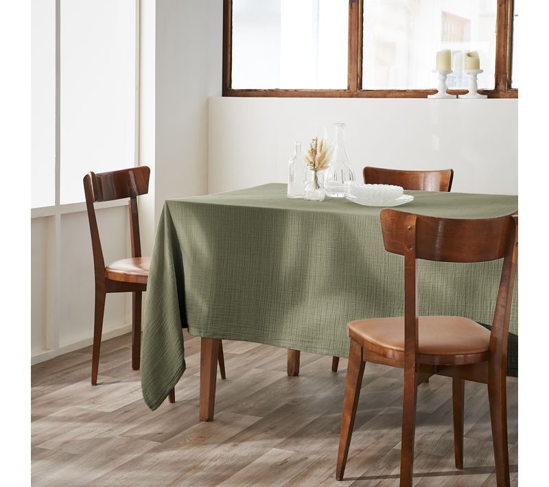 Nappe Rectangulaire 150 X 250 Cm – Double Gaze De Coton – Gaïa Romarin