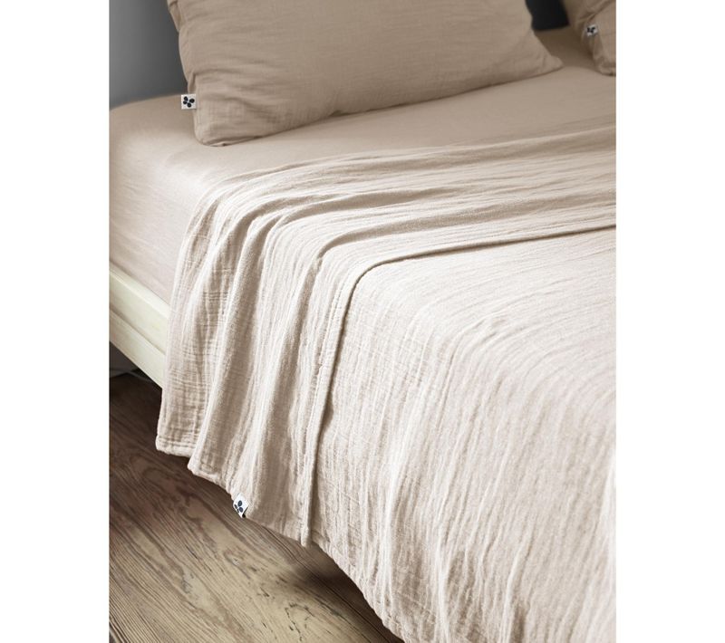 Drap Plat 240 X 300 Cm – Double Gaze De Coton Luxe – Gaïa Pampa